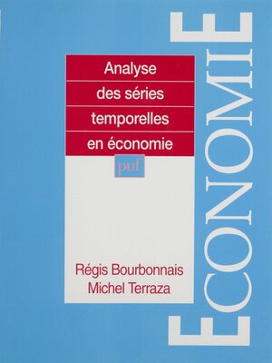 cover image of Analyse des séries temporelles en économie